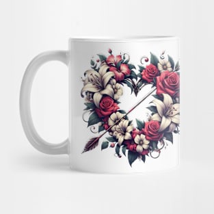 Eternal Bloom - A Symphony of Roses and Lilies Mug